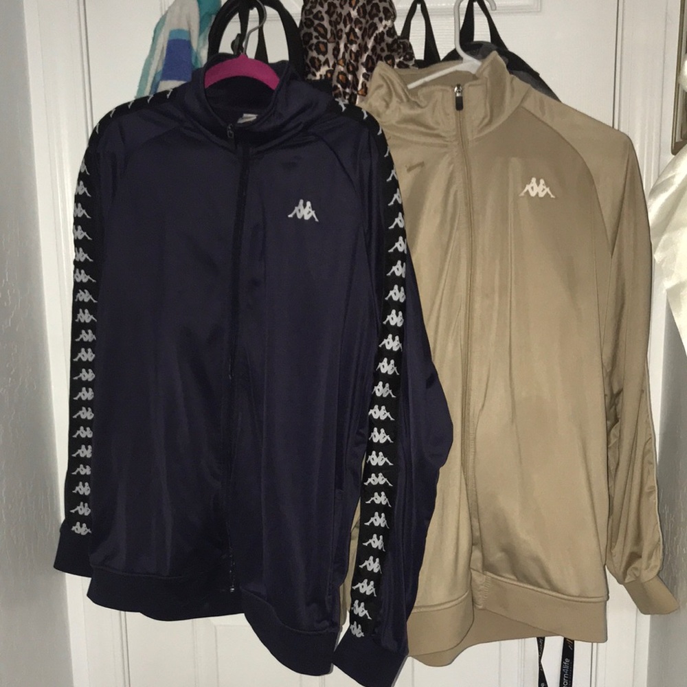 Kappa Navy and Tan Track Jackets